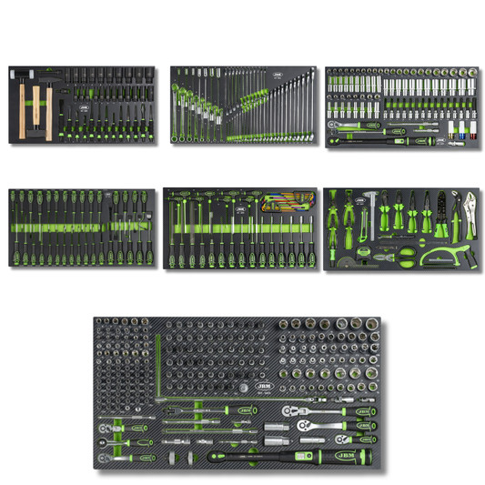 JBM - Wózek narzędziowy 8 szuflad z wyposażeniem 468 elementów (Carbon EVA)