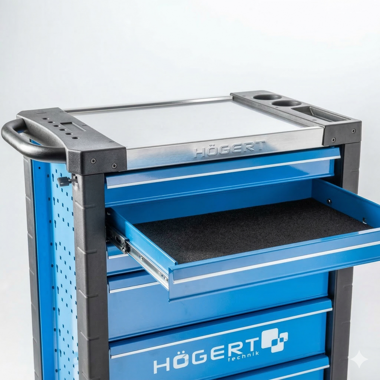 Hogert Premium – Werkzeugwagen leer, 6 Schubladen