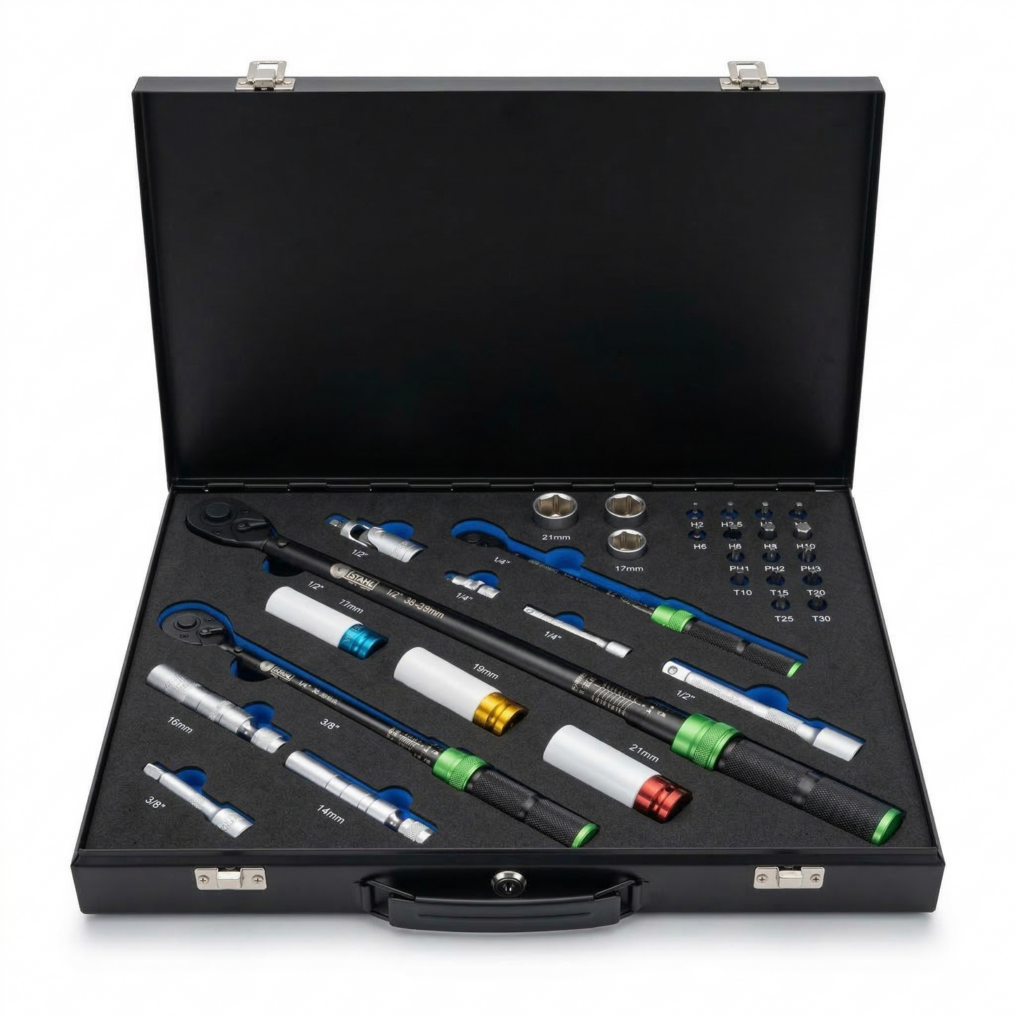 FTools – Drehmomentschlüssel-Satz 1/4″, 3/8″, 1/2″, 3 Teile