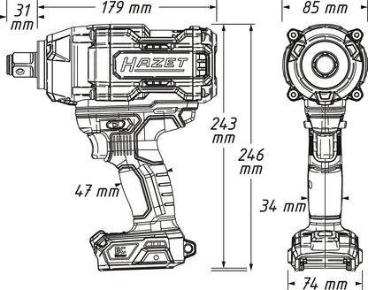 HAZET 9513-2100 wymiary