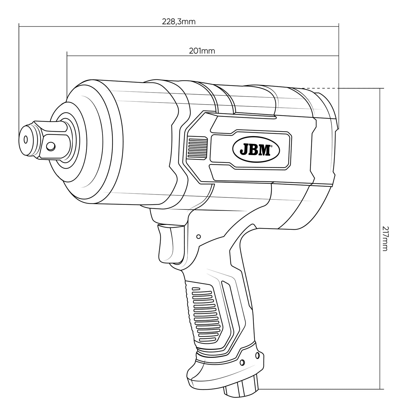 Klucz Udarowy 3/4" 2300 Nm JBM 54859