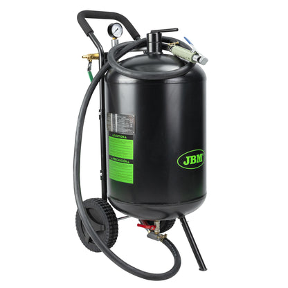 JBM Przenośny Zbiornik do Piaskowania 63L — Wysokie Ciśnienie 125 PSI