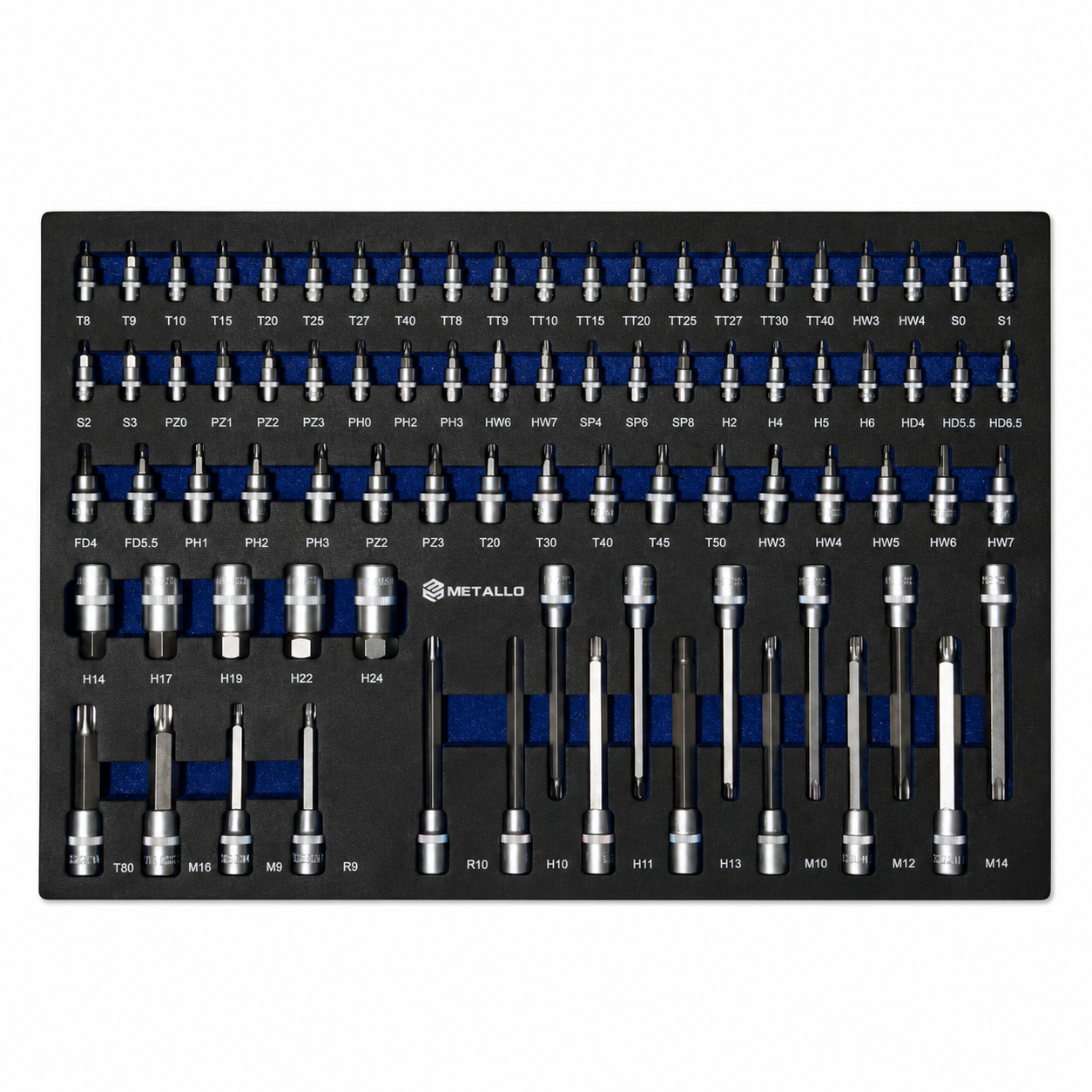 Szuflada — Bity (Torx, Phillips, Pozidriv, Hex, Spanner)
