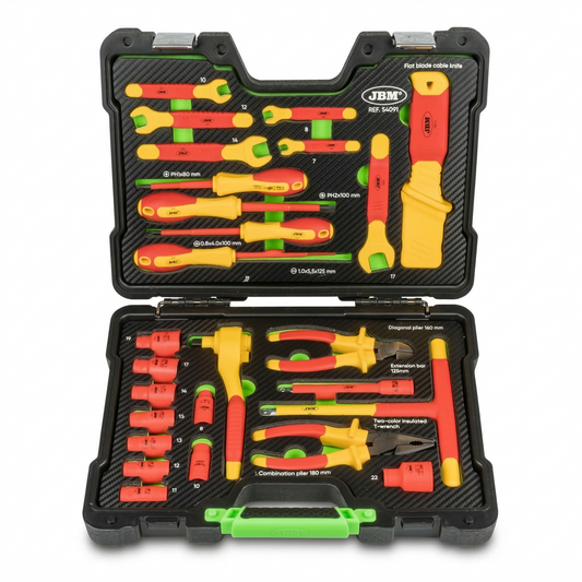 JBM - Zestaw izolowanych narzędzi VDE w walizce (26 elementów)
