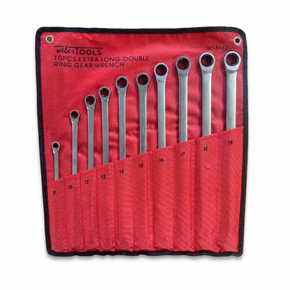 WeberTools - Set di chiavi a occhiello estensibili con cricchetto 8-19 mm (10 pezzi)