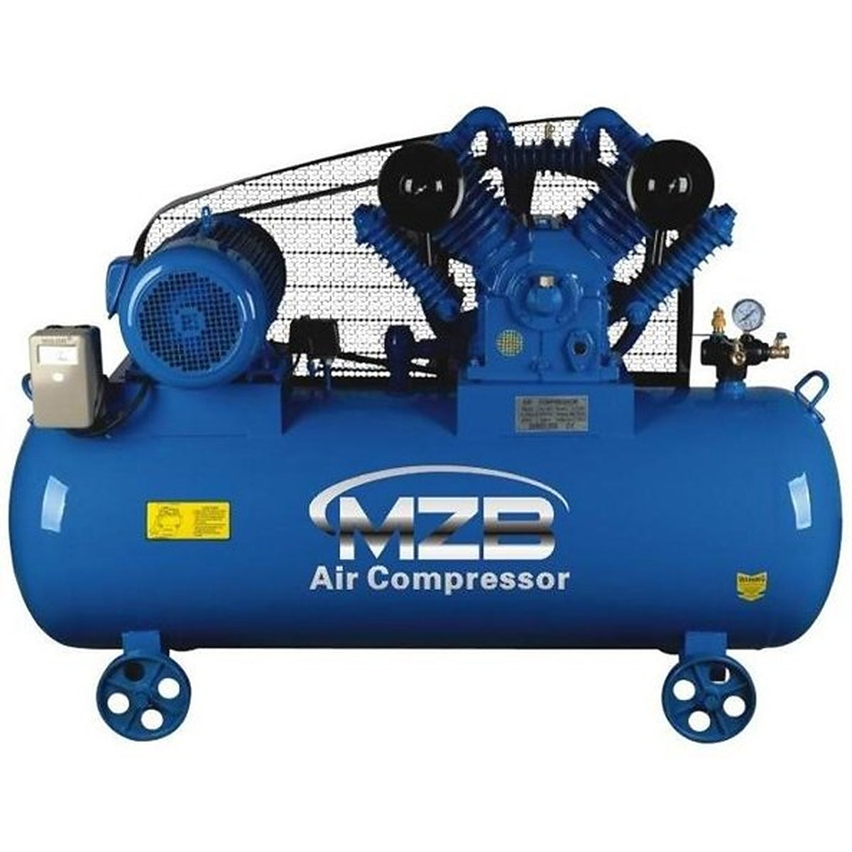 MZB MZB4V105125 — kompresor pasowy 300 l, 12,5 bar, 7,5 kW / 380 V, widok ogólny