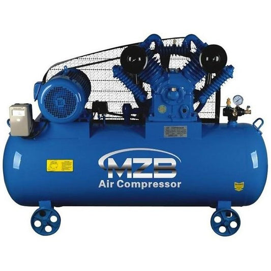 MZB MZB4V105125 — kompresor pasowy 300 l, 12,5 bar, 7,5 kW / 380 V, widok ogólny