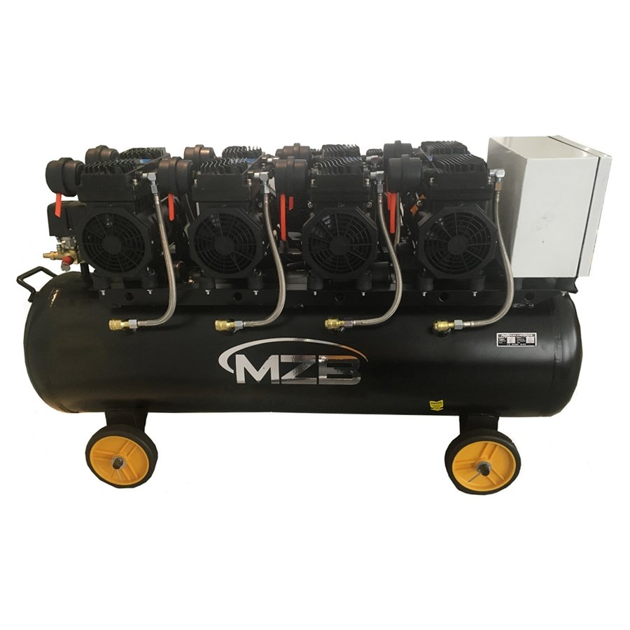 MZB MZB1200H90 — kompresor bezolejowy 90 l, osiem cylindrów