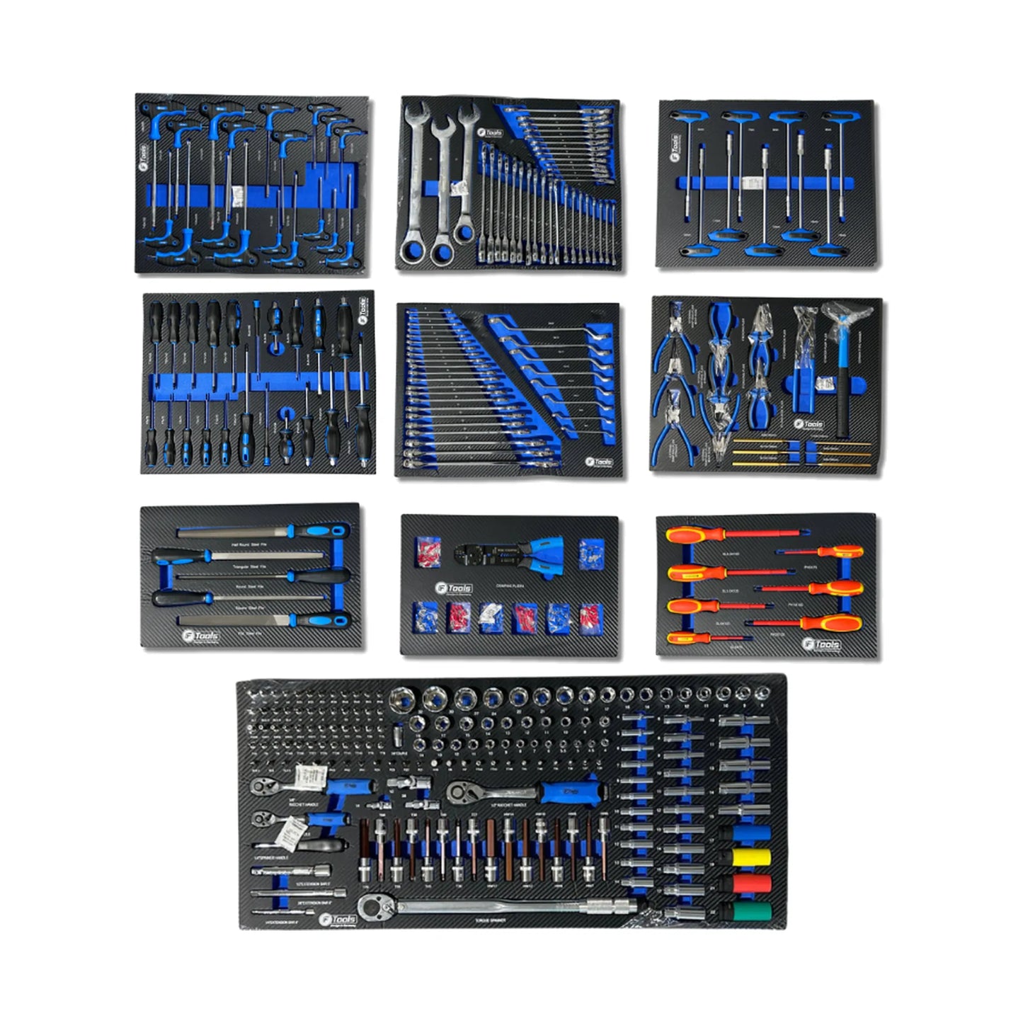 FTools 10/12 — komplet wkładek narzędziowych, 380 elementów